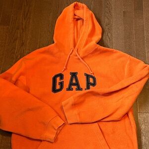 GAP Men's Bright Orange Hoodie